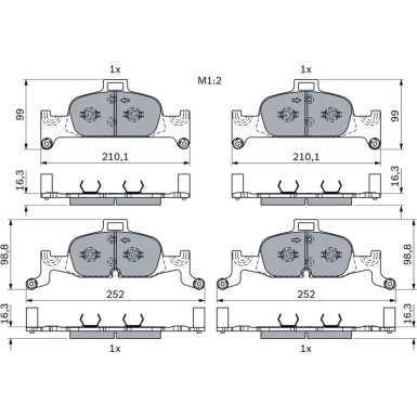 Bremsbelag | AUDI A4,A5,A6,A7,Q5 15 | 0 986 424 432
