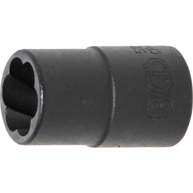 BGS Spiral-Profil-Steckschlüssel-Einsatz / Schraubenausdreher | Antrieb Innenvierkant 10 mm (3/8"""") | SW 12 mm | 5272