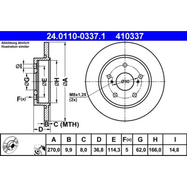 Bremsscheibe Toyota T. Auris/Corolla 06 | 24.0110-0337.1