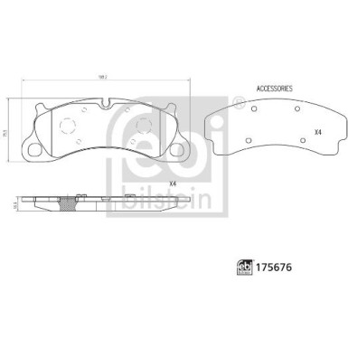 FEBI BILSTEIN Bremsbelagsatz, Scheibenbremse FEBI BILSTEIN Bremsbelagsatz, Scheibenbremse