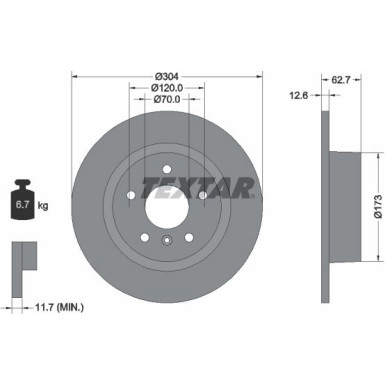 Bremsscheibe Land Rover T. Discovery/Range Rover 2.5-4.6 4X4 94-12 | 92095203