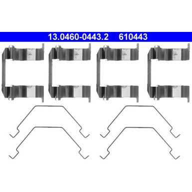 ATE Zubehör, Bremsbeläge 13.0460-0443.2 ATE Zubehör, Bremsbeläge 13.0460-0443.2