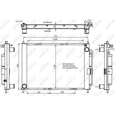 Kondensator, Klimaanlage EASY FIT 350056