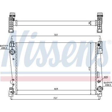 Wasserkühler PKW | FIAT Punto, OPEL Corsa D | 61916