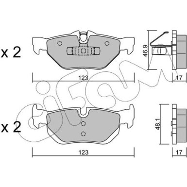 Bremsklötze HA | BMW E81,E90,X1 04 | 822-642-0