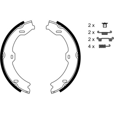 0 986 487 725 Bremsbackensatz, Feststellbremse