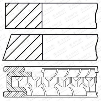 GOETZE ENGINE Kolbenringsatz | 08-442300-10
