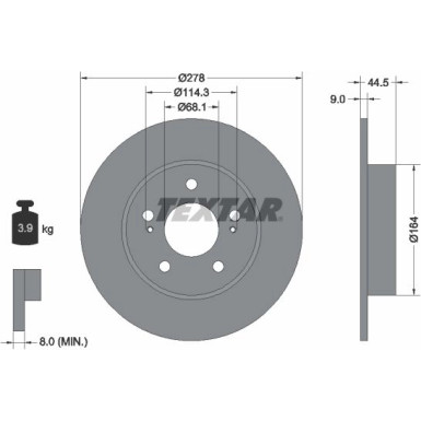 Bremsscheibe Nissan T. Maxima 95 | 92113103