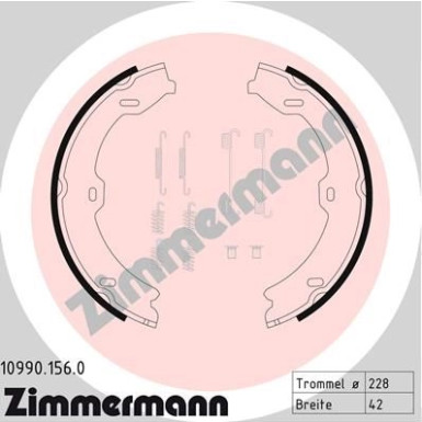 ZIMMERMANN Bremsbacken | 10990.156.0