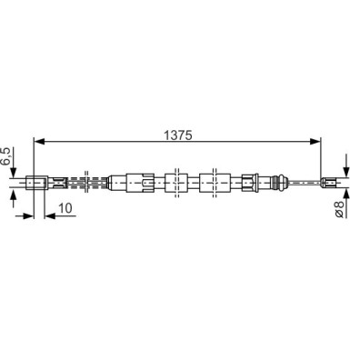 Handbremsseil re | VW T3 | 1987482216