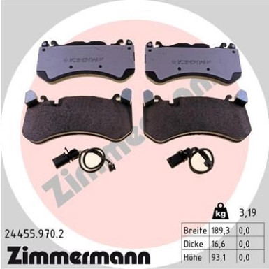 ZIMMERMANN Bremsbeläge ZIMMERMANN Bremsbeläge