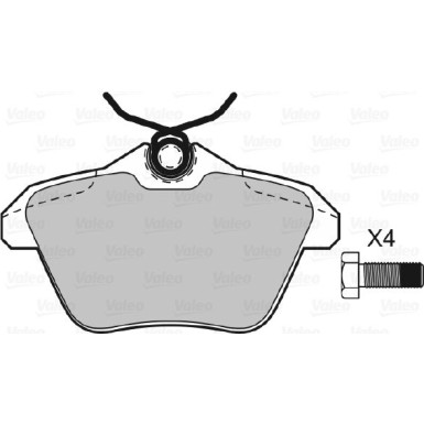 VALEO Bremsbeläge 598581