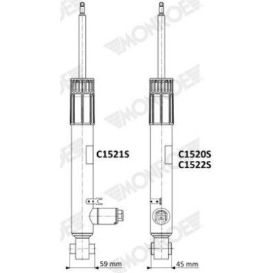 MONROE RideSense HA | AUDI,SEAT,SKODA,VW | C1521S MONROE RideSense HA | AUDI,SEAT,SKODA,VW | C1521S