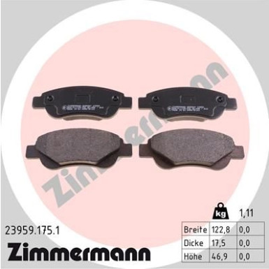 ZIMMERMANN Bremsbeläge