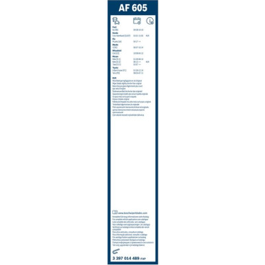 AF605 BOSCH | Aerofit | 600/340mm | 3397014489