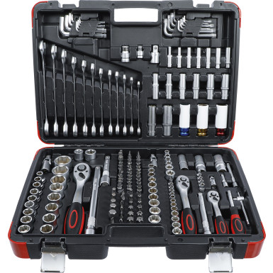 BGS Steckschlüssel-Satz Antrieb 6,3 mm (1/4 ) / 10 mm (3/8 ) / 12,5 mm (1/2 ) 176-tlg BGS Do it yourself 15217