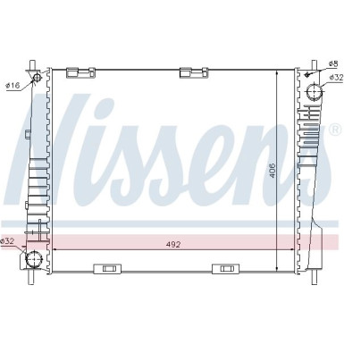 Wasserkühler PKW | RENAULT Clio III 05- mit Klima | 67283