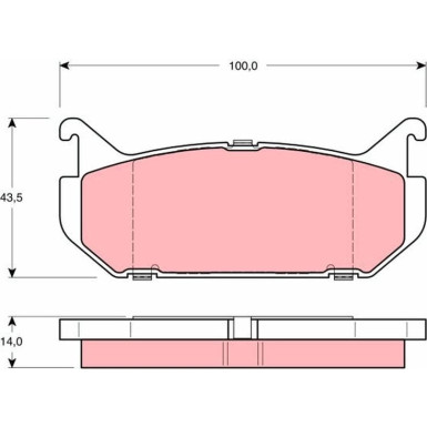 Bremsklötze HA | MAZDA MX-6,626,Xedos6 91 | GDB1140