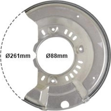 VAN WEZEL Spritzblech, Bremsscheibe | 5430372