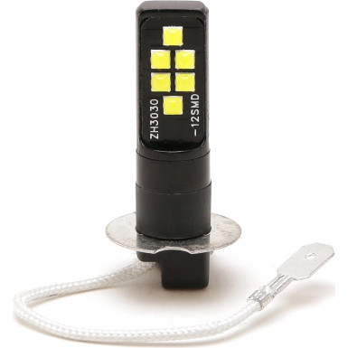 LED Nebelscheinwerfer Birne Lampe H3 PK22s 12x 3030 LED Technik Weiß LED Nebelscheinwerfer Birne Lampe H3 PK22s 12x 3030 LED Technik Weiß