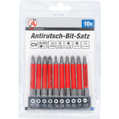 BGS Antirutsch-Bit-Satz magnetisch 70 mm 10-tlg BGS Do it yourself 4831