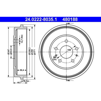 BREMSTROMMEL | 24.0222-8035.1