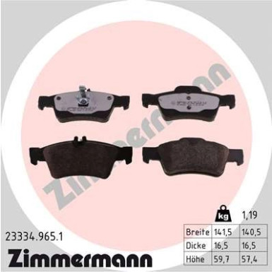 ZIMMERMANN Bremsbeläge