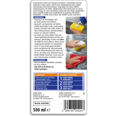SONAX | Xtreme Polish & Wax 3 500ml | 02022000
