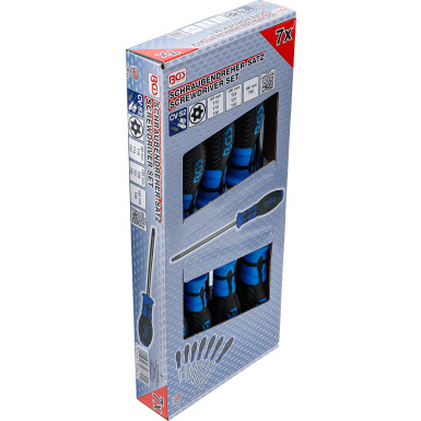 BGS Schraubendreher-Satz | T-Profil (für Torx) mit Bohrung | T10 - T40 | 7-tlg | 7841