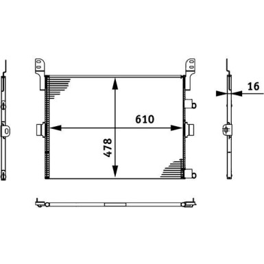MAHLE Kondensator, Klimaanlage | AC 673 000S