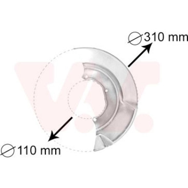 VAN WEZEL Spritzblech, Bremsscheibe | 5874371