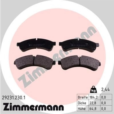 ZIMMERMANN Bremsbeläge ZIMMERMANN Bremsbeläge