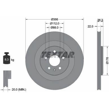 Bremsscheibe Audi T. A6/A7/A8 11 PRO 92241803