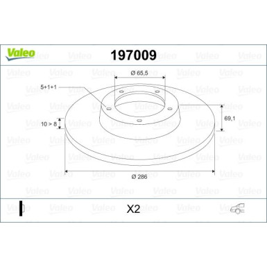 VALEO Bremsscheibe 197009