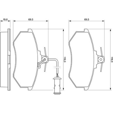 Bremsklötze | AUDI 100,200 | 0 986 466 693