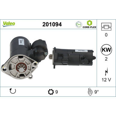 VALEO Anlasser 201094 VALEO CORE-FLEX