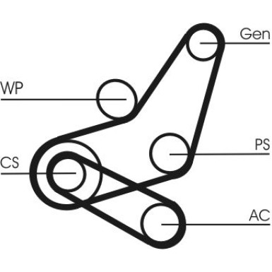 Keilrippenriemen 6Pk1059T2 | 6PK1059 ELAST T2 Keilrippenriemen 6Pk1059T2 | 6PK1059 ELAST T2