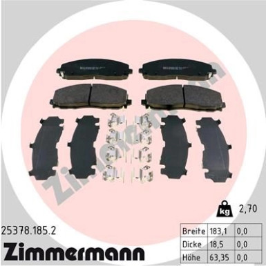 ZIMMERMANN Bremsbeläge ZIMMERMANN Bremsbeläge