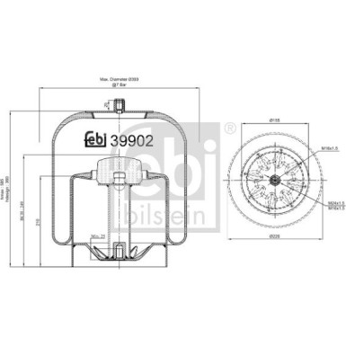 FEBI BILSTEIN Luftfeder | 39902