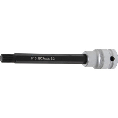 BGS Bit-Einsatz | Länge 140 mm | Antrieb Innenvierkant 12,5 mm (1/2"""") | Innenvielzahn (für XZN) M10 | 5009
