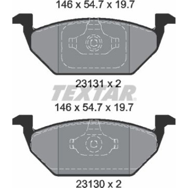 Bremsbelagsatz Vw P. A3/Bora/Golf 4/Polo/Octavia/Fabia/Ibiza Ohne Sensor | 2313001