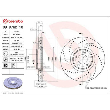 Bremsscheibe VA MERCEDES G-Klasse 18 PRIME LINE 09.D762.10