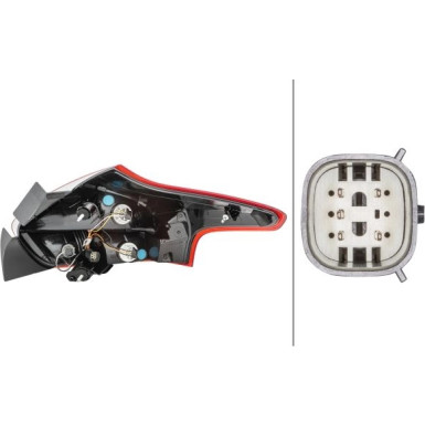 HECKLEUCHTE HELLA | FORD FOCUS III HB 10-20 | 2VP 354 828-051