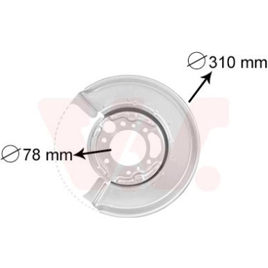 VAN WEZEL Spritzblech, Bremsscheibe | 3075373