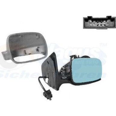 Aussenspiegel re. elek. Verst. bhz., grund VW Golf IV 12cm, konvex, blaues Glas OE 1J1857508D01C HAGUS