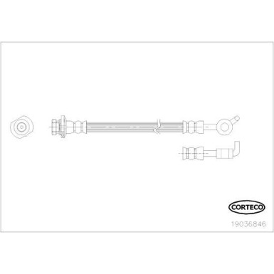 CORTECO Bremsschlauch | 19036846