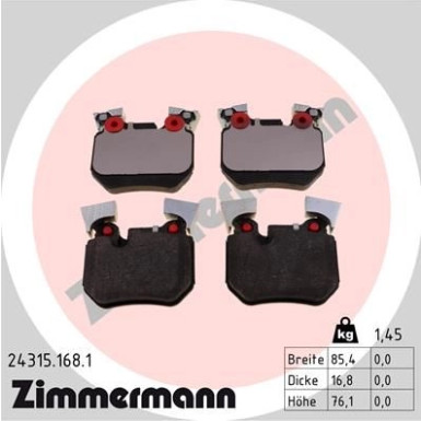 ZIMMERMANN Bremsbeläge