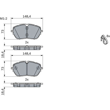 Bremsklötze | CITROEN PEUGEOT DS VAUXHALL OPEL 18 | 0 986 494 946