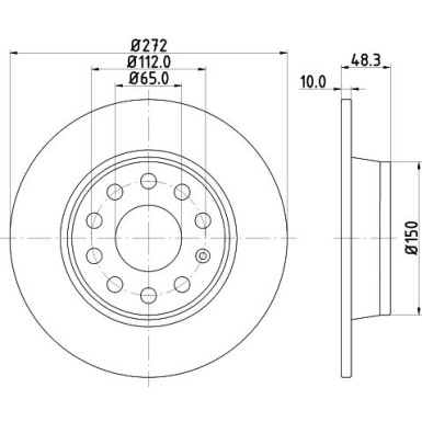 HELLA Bremsscheibe 8DD355116-971