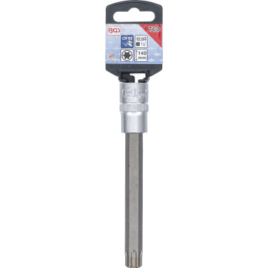 BGS Bit-Einsatz | Länge 140 mm | Antrieb Innenvierkant 12,5 mm (1/2"""") | T-Profil (für Torx) T60 | 5184-T60